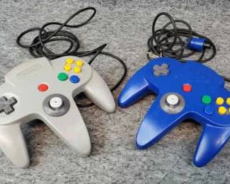 2 Nintendo 64 Game Controllers