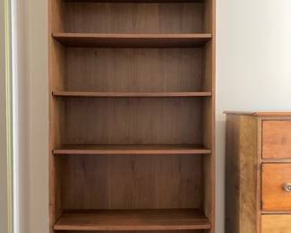 One of four solid wood bookcases with adjustable shelves. All-36W-7ft H-12D $ 50 ea