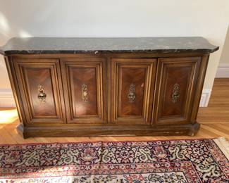 1970s cabinet/sidebord. Beautiful think marble top $75