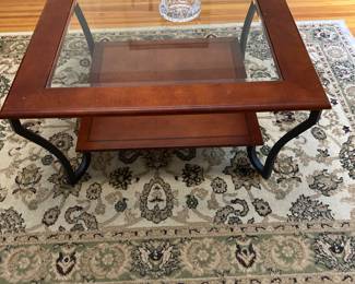 BEVELED GLASS COFFEE TABLE $45