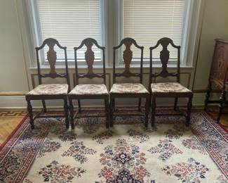 Four sturdy 1930's chairs all $100