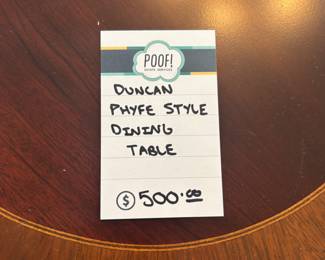 Duncan Phyfe Style Dining Table