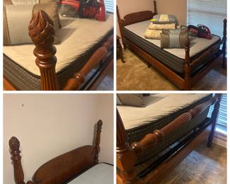 Antique Mahogany Pineapple Twin Size bed frame!!!! So So Cute!!!
