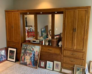 King size headboard oak