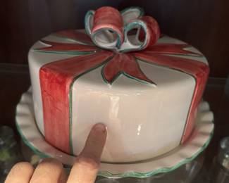 Two small cake designed dishes with cover