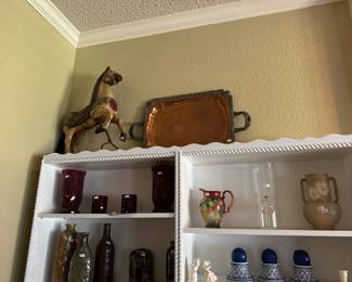Copper tray and carousel horse