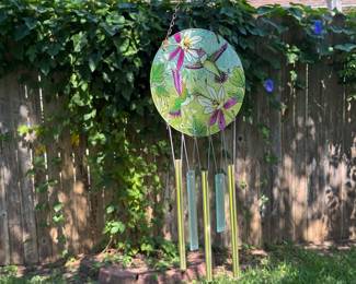 Yard chimes w dragonfly