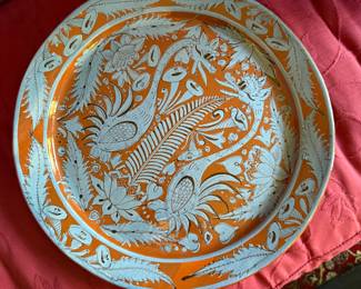 Mexican Hand Painted Pottery Charger