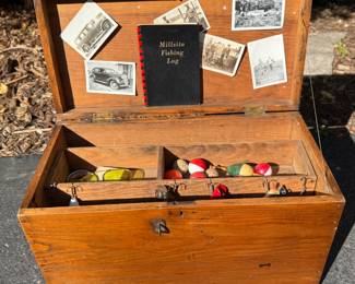 Vintage Box with Fishing Tackle and more...