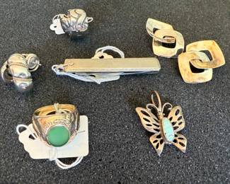 Vintage Dartmouth Class Ring, Sterling/Gold Earrings, Handmade Opal/Silver Butterfly, and more...