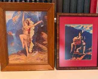 Framed Prints by R. Atkinson - C. 1920 - 1940 "Daughter of the Setting Sun"