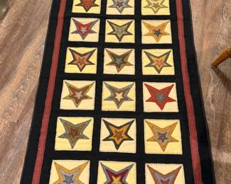 Hand Hooked and Felted Runner