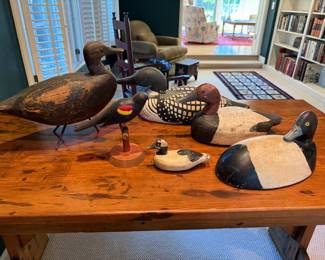 Old Decoys and Pine Desk