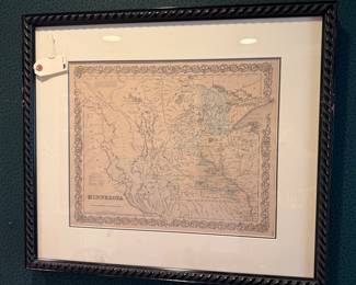 Early Minnesota Map; 1855 J.H. Colton, Publisher
