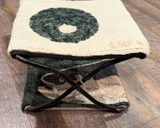 Fishing Seat - Rug Hooked by Hand
