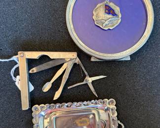 Miniature Sterling Trays, Sterling Picture Frame, Sterling Pin, and more...