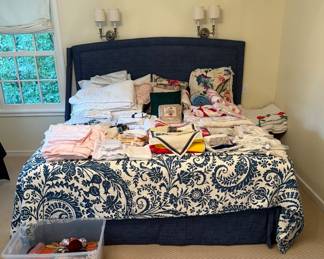 King Bed with Custom Bedding