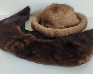 Vintage Fur Collar And Hat