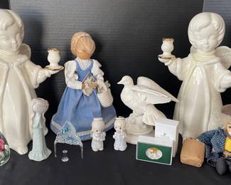 Knick Knacks Figurines  Swarovski, Precious Moments, Langha Glass Paper Weight,  More