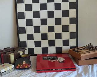 Bakelite Game Items, Wooden Darts And More