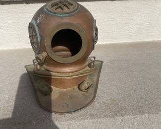 Brass divers helmet. Small