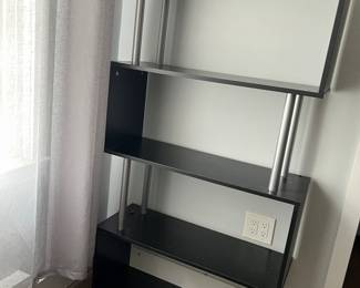 Black/metal storage shelf contemporary style- $125.00
