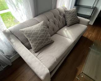grey living room sofa- $225.00
