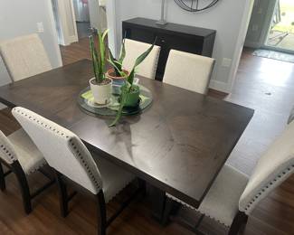 dining rm table and 6 chairs $350.00