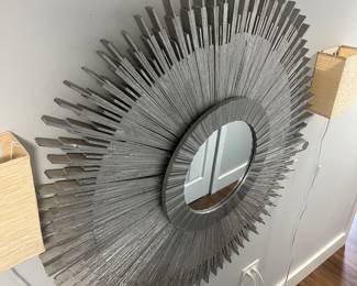 contemporary/modern mirror 50 inch long by 48 wide $225.00