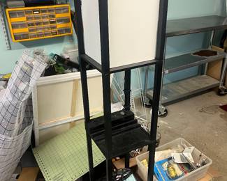 Boxed lighting  piece- Storage floor lamp $25
