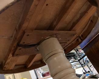 White Farmhouse Style Round Dining Table