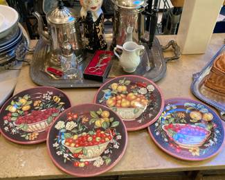 Set of 4 Tuscan Fruits Bread & Butter Plates – Made in Italy