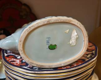 Pier 1 Green Glaze Elephant Teapot
