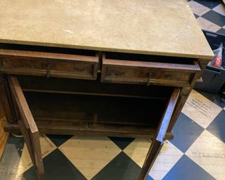 Renaissance Revival Style Stone Top Buffet