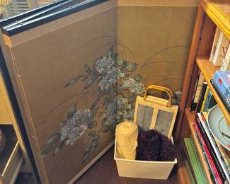 Chinese Four-Panel "Wheat Waves" Byōbu Screen