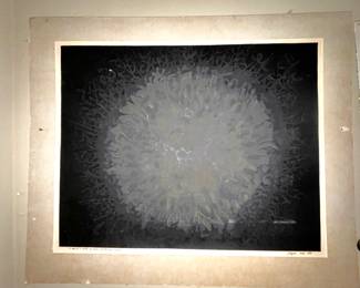 Framed Abstract Print "&nbsp;A Man on a Galloping Horse Would Never Know" Signed by Artist