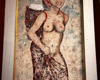 Expressionist Woman Portrait Painting by Thanomtup Ronarong
