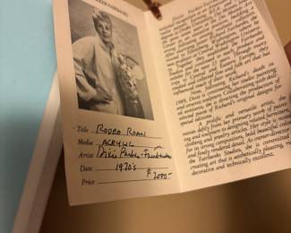 1970s Framed Acrylic Painting "Rodeo Roan" by Dixie Parker-Fairbanks