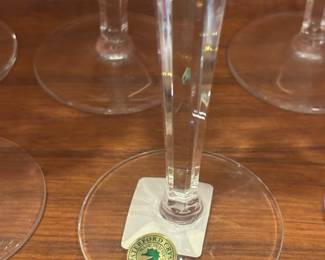 Set of 8 Waterford Millennium Happiness Champagne Flutes