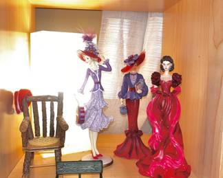 Hamilton Collection "Monday's Hat Was Frills of Lace" Red Hat Society Figurine, Thomas Kinkade Portraits Of Style and Grace Collection "Shopping Excursion" Figurine, The Hamilton Collection Oh So-Scarlet Collection "Dixieland Diva" Figurine