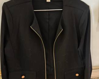 Michael Kors Cropped Black Zip-up Jacket – Size Large