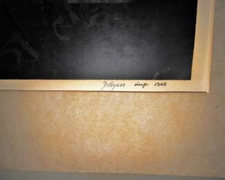 Framed Abstract Print "&nbsp;A Man on a Galloping Horse Would Never Know" Signed by Artist