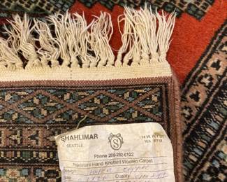 Shahlimar Pakistani Hand Knotted Woolen Carpet – 24" x 76"