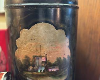 Toleware Tea Canister Table Lamp
