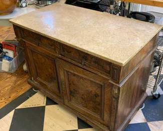 Renaissance Revival Style Stone Top Buffet