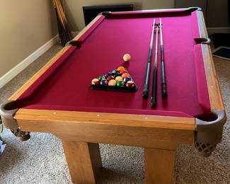 Custom made pool table - smaller - measures