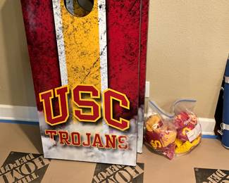 USC Trojans corn hole game set