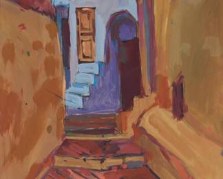 1157
20th Century American School
Alleyway
Oil on board
Signed indistinctly lower left
29" H x 14" W
Estimate: $200 - $300
