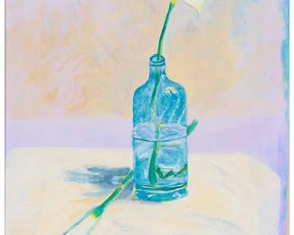 1329
José Jule
(20th Century)
"Flor de Amor," 2000
Acrylic on paper
Signed and dated lower right: Jule / Feb 14 - 2000; signed and dated again, and titled, all verso
Sight: 23.375" H x 18.5" W
Estimate: $200 - $300