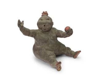 1472
Ruth Ko
(20th century)
"Ko Baby"
Patinated bronze
Edition: 11/60
Incised signature and edition to underside: Ko; attributed, titled, and dated by repute
6.125" H x 6.5" W x 5.75" D
Estimate: $300 - $500